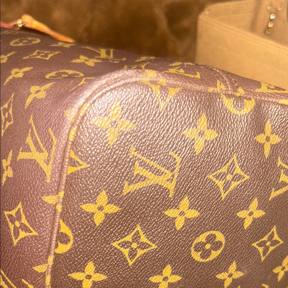 Louis Vuitton Dark Brown Monogram Tote Neverfull mm - Picture 7 of 11